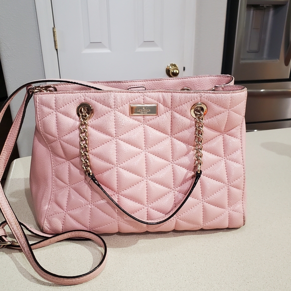 Kate Spade Quilted Pinkβ Leather Tote Handbag - Picture 3 of 12